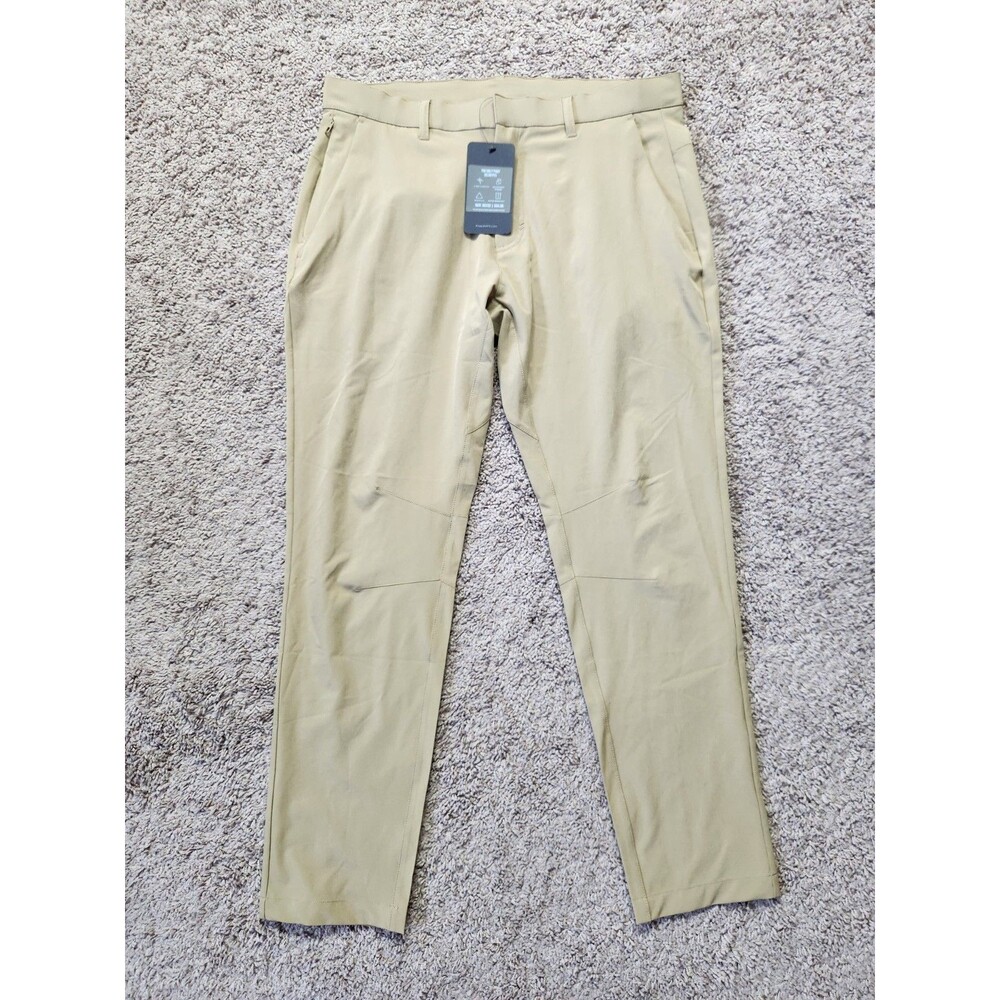 Fabletics The Only Pant Mens 35x30 Beige Classic Fit Lightweight Stretch Pants